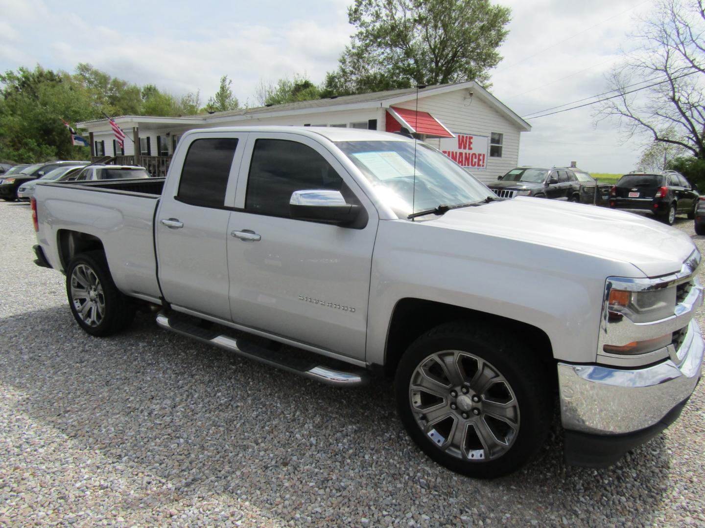 2016 Silver /Gray Chevrolet Silverado 1500 Work Truck Double Cab 2WD (1GCRCNEC2GZ) with an 5.3L V8 OHV 16V engine, Automatic transmission, located at 15016 S Hwy 231, Midland City, AL, 36350, (334) 983-3001, 31.306210, -85.495277 - Photo#0